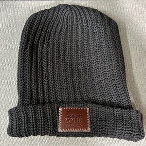 Love Your Melon knit cuffed beanie in gray